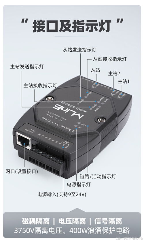 ③多主多从缓存隔离型 rs485 集线器是一款支持一路或多路rs485 主站设备,一路 rs485 从站设备的通信设备,用于解决两个或多个主站同时与从站通信时造成通信冲突的问题